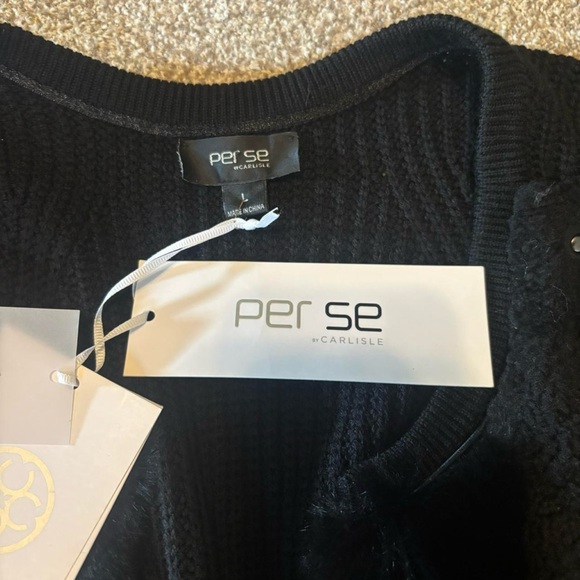 Per Se Black Teddy Jacket with Fur Accents - Picture 5 of 8